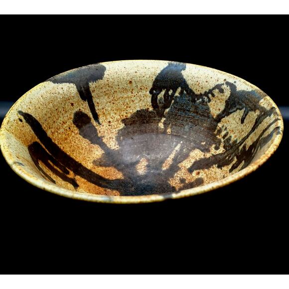Handmade Ceramic Bowl Studio Art Pottery Stoneware Earthy Artisan Rustic Decor - Picture 3 of 8